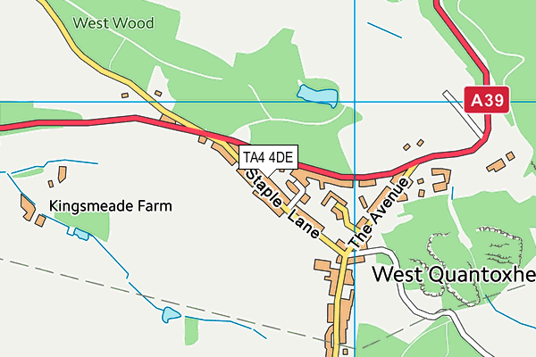 TA4 4DE map - OS VectorMap District (Ordnance Survey)