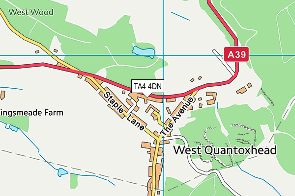 TA4 4DN map - OS VectorMap District (Ordnance Survey)