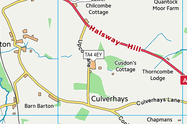 TA4 4EY map - OS VectorMap District (Ordnance Survey)