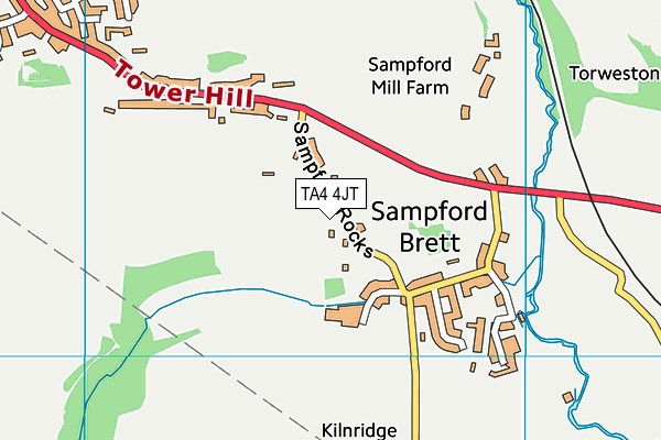 TA4 4JT map - OS VectorMap District (Ordnance Survey)