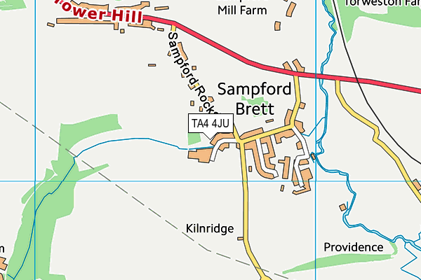 TA4 4JU map - OS VectorMap District (Ordnance Survey)