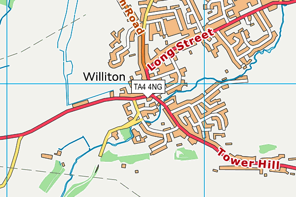 TA4 4NG map - OS VectorMap District (Ordnance Survey)