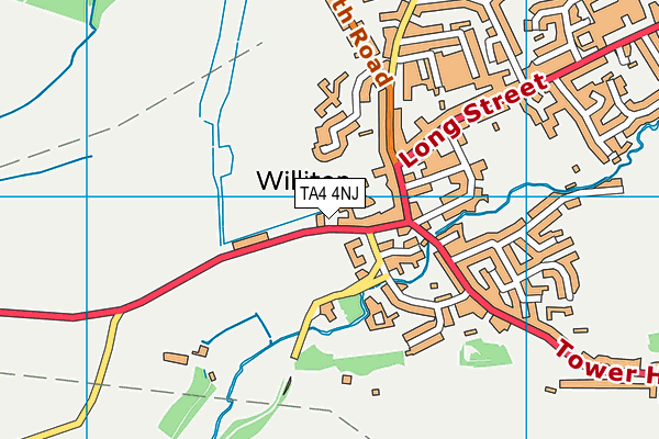 TA4 4NJ map - OS VectorMap District (Ordnance Survey)