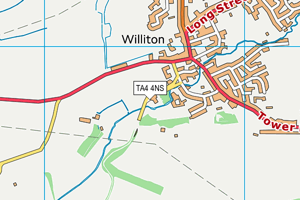 TA4 4NS map - OS VectorMap District (Ordnance Survey)