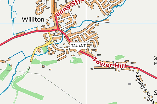 TA4 4NT map - OS VectorMap District (Ordnance Survey)