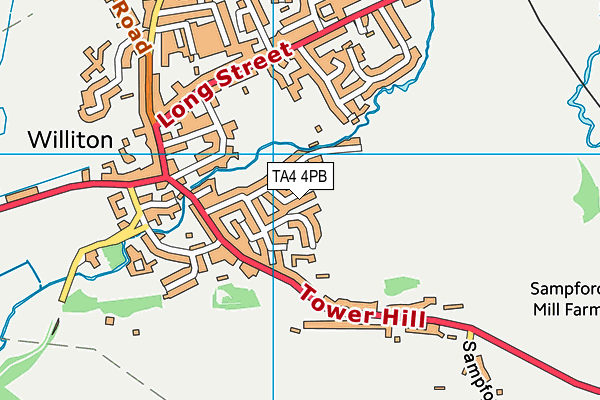 TA4 4PB map - OS VectorMap District (Ordnance Survey)