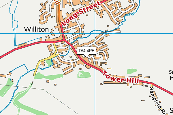 TA4 4PE map - OS VectorMap District (Ordnance Survey)