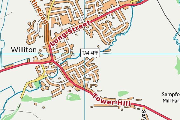 TA4 4PF map - OS VectorMap District (Ordnance Survey)