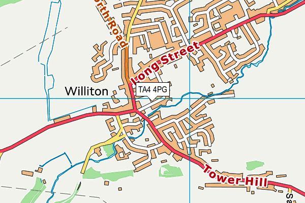 Williton Memorial Ground map (TA4 4PG) - OS VectorMap District (Ordnance Survey)