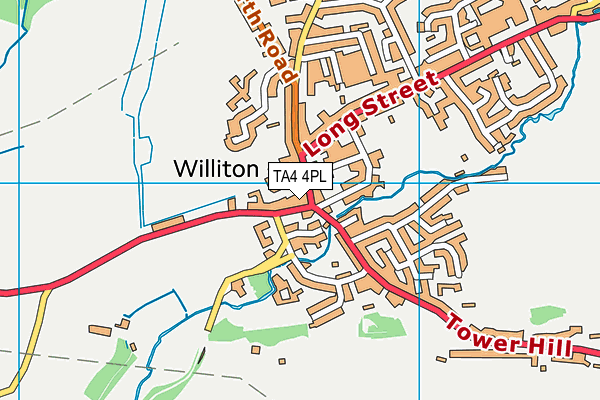 TA4 4PL map - OS VectorMap District (Ordnance Survey)