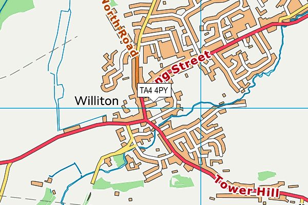 TA4 4PY map - OS VectorMap District (Ordnance Survey)