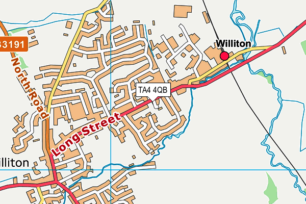 TA4 4QB map - OS VectorMap District (Ordnance Survey)