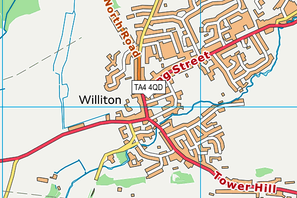 TA4 4QD map - OS VectorMap District (Ordnance Survey)