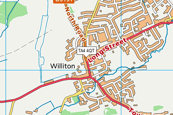 TA4 4QT map - OS VectorMap District (Ordnance Survey)