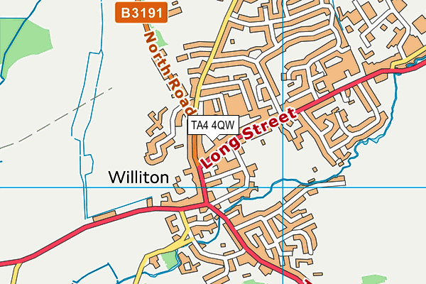 TA4 4QW map - OS VectorMap District (Ordnance Survey)