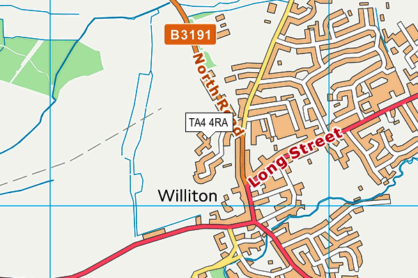 TA4 4RA map - OS VectorMap District (Ordnance Survey)