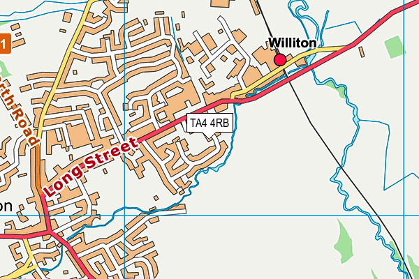 TA4 4RB map - OS VectorMap District (Ordnance Survey)