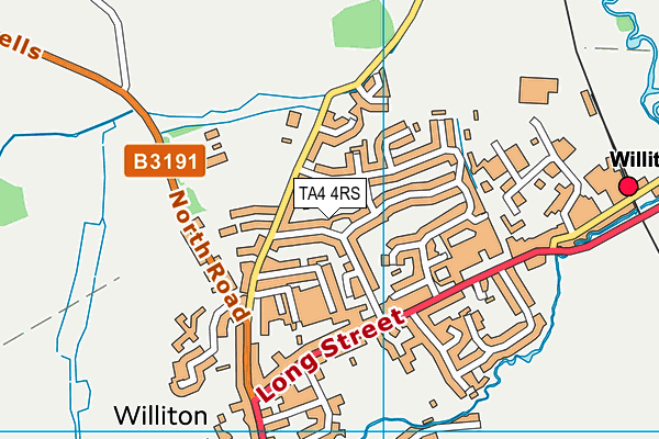 TA4 4RS map - OS VectorMap District (Ordnance Survey)