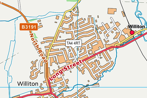 TA4 4RT map - OS VectorMap District (Ordnance Survey)