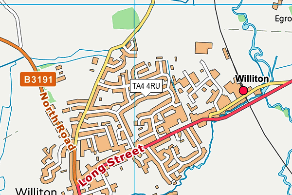 TA4 4RU map - OS VectorMap District (Ordnance Survey)