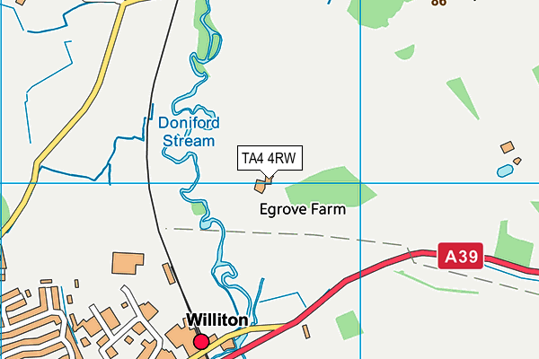 TA4 4RW map - OS VectorMap District (Ordnance Survey)