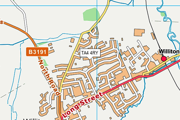 TA4 4RY map - OS VectorMap District (Ordnance Survey)