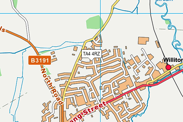 TA4 4RZ map - OS VectorMap District (Ordnance Survey)
