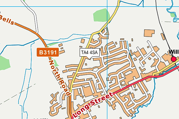 TA4 4SA map - OS VectorMap District (Ordnance Survey)