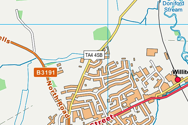 TA4 4SB map - OS VectorMap District (Ordnance Survey)