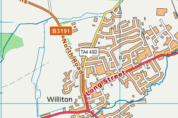 TA4 4SD map - OS VectorMap District (Ordnance Survey)