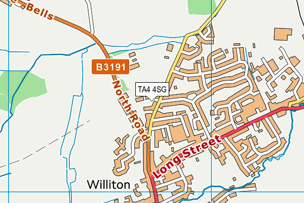 TA4 4SG map - OS VectorMap District (Ordnance Survey)