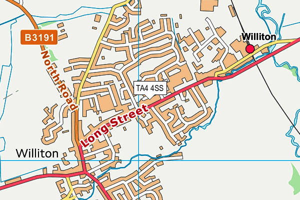 TA4 4SS map - OS VectorMap District (Ordnance Survey)