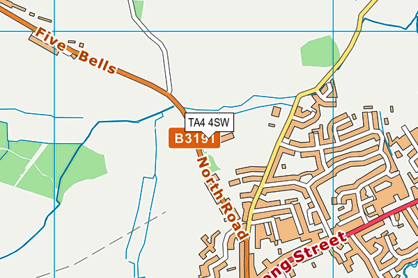 TA4 4SW map - OS VectorMap District (Ordnance Survey)