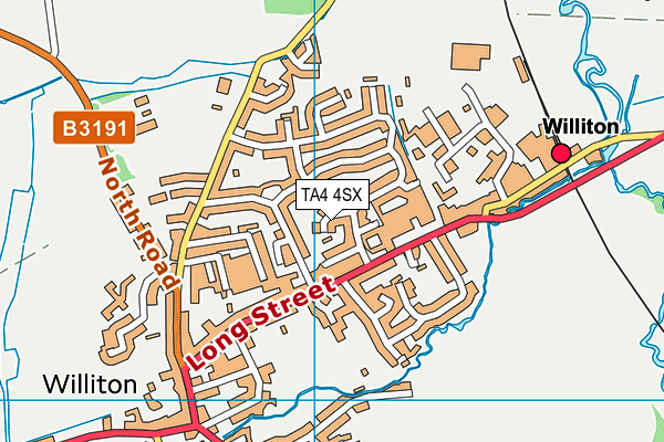 TA4 4SX map - OS VectorMap District (Ordnance Survey)