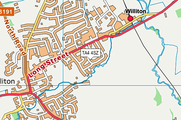 TA4 4SZ map - OS VectorMap District (Ordnance Survey)