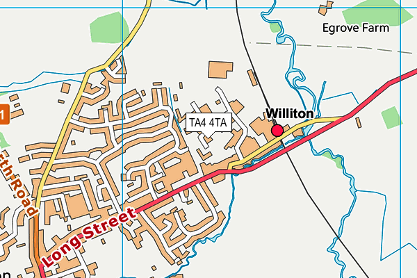 TA4 4TA map - OS VectorMap District (Ordnance Survey)