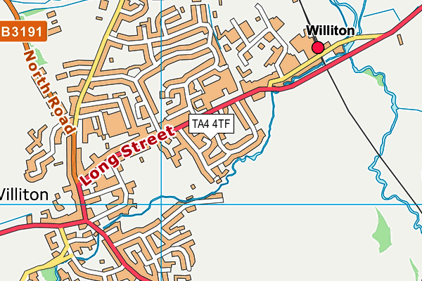 TA4 4TF map - OS VectorMap District (Ordnance Survey)