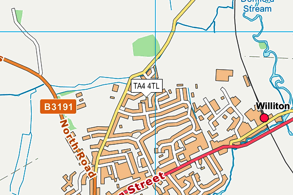 TA4 4TL map - OS VectorMap District (Ordnance Survey)