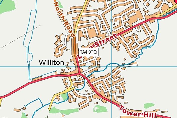 TA4 9TQ map - OS VectorMap District (Ordnance Survey)