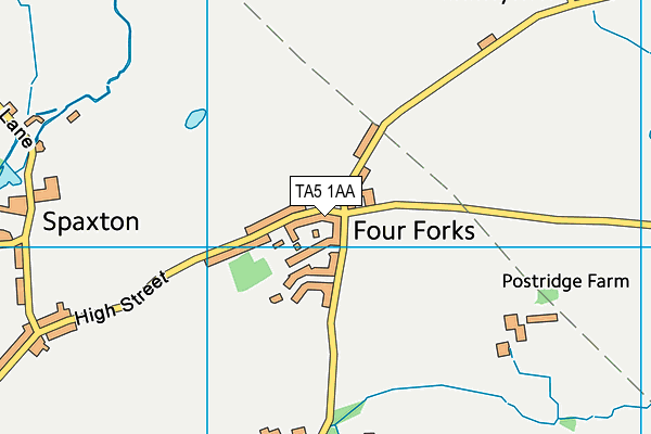 TA5 1AA map - OS VectorMap District (Ordnance Survey)