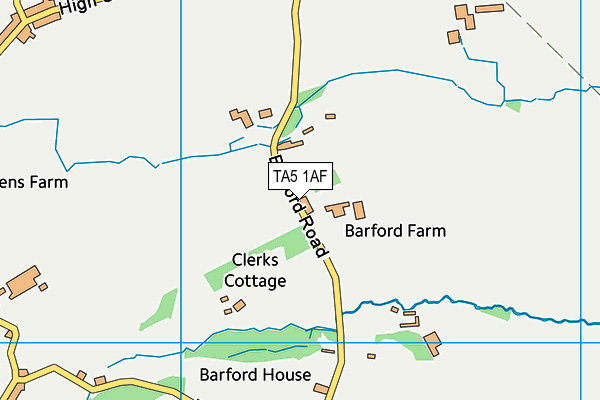 TA5 1AF map - OS VectorMap District (Ordnance Survey)