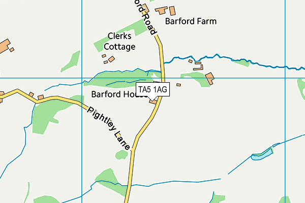 TA5 1AG map - OS VectorMap District (Ordnance Survey)