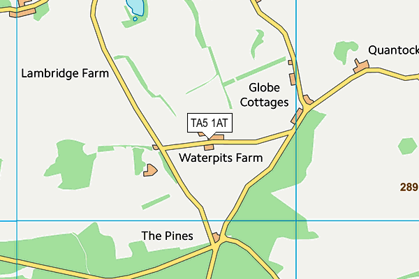 TA5 1AT map - OS VectorMap District (Ordnance Survey)