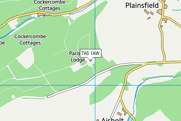 TA5 1AW map - OS VectorMap District (Ordnance Survey)