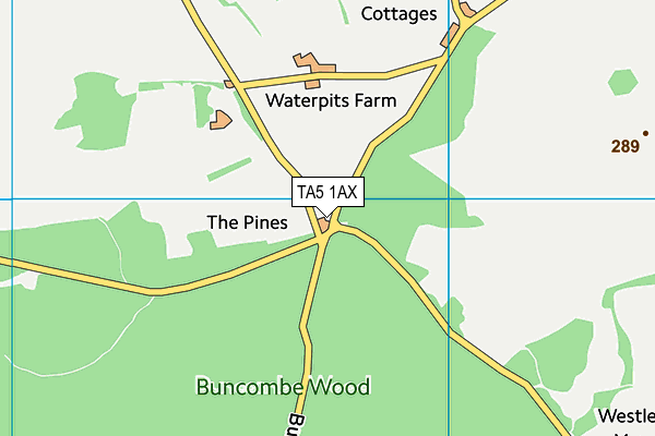 TA5 1AX map - OS VectorMap District (Ordnance Survey)