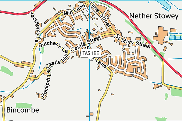 TA5 1BE map - OS VectorMap District (Ordnance Survey)