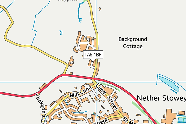 TA5 1BF map - OS VectorMap District (Ordnance Survey)