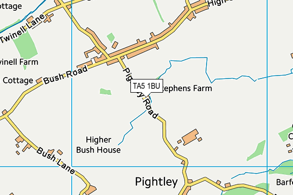 TA5 1BU map - OS VectorMap District (Ordnance Survey)