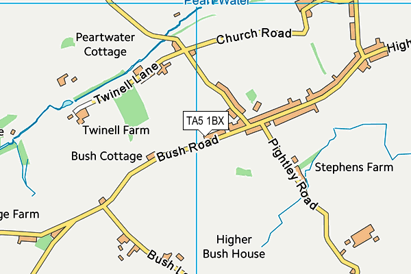 TA5 1BX map - OS VectorMap District (Ordnance Survey)