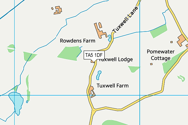 TA5 1DF map - OS VectorMap District (Ordnance Survey)